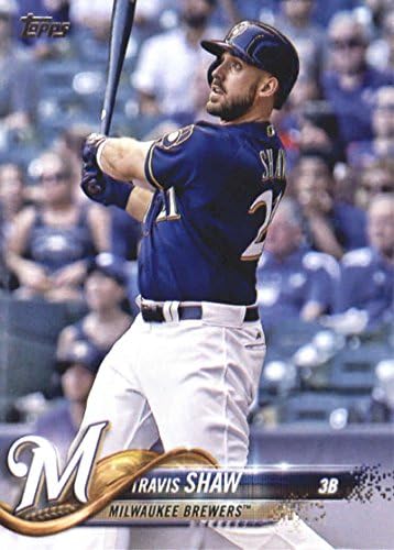2018 TOPPS serija 2 638 Travis Shaw Milwaukee Brewers Baseball Card - Gotbasebalcards