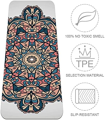 Siebzeh Mandala Design Premium Thick Yoga Mat Eco Friendly Rubber Health & amp; fitnes Non Slip Mat za sve vrste vježbe joge i pilatesa