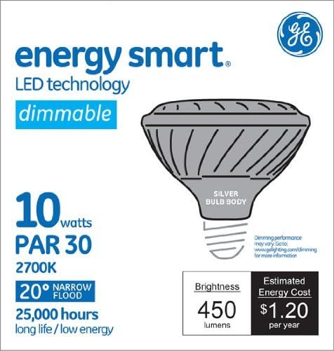 Ge rasvjeta 61923 Energy Smart LED 10-Watt 450-Lumen PAR30 reflektorska sijalica sa srednjom bazom