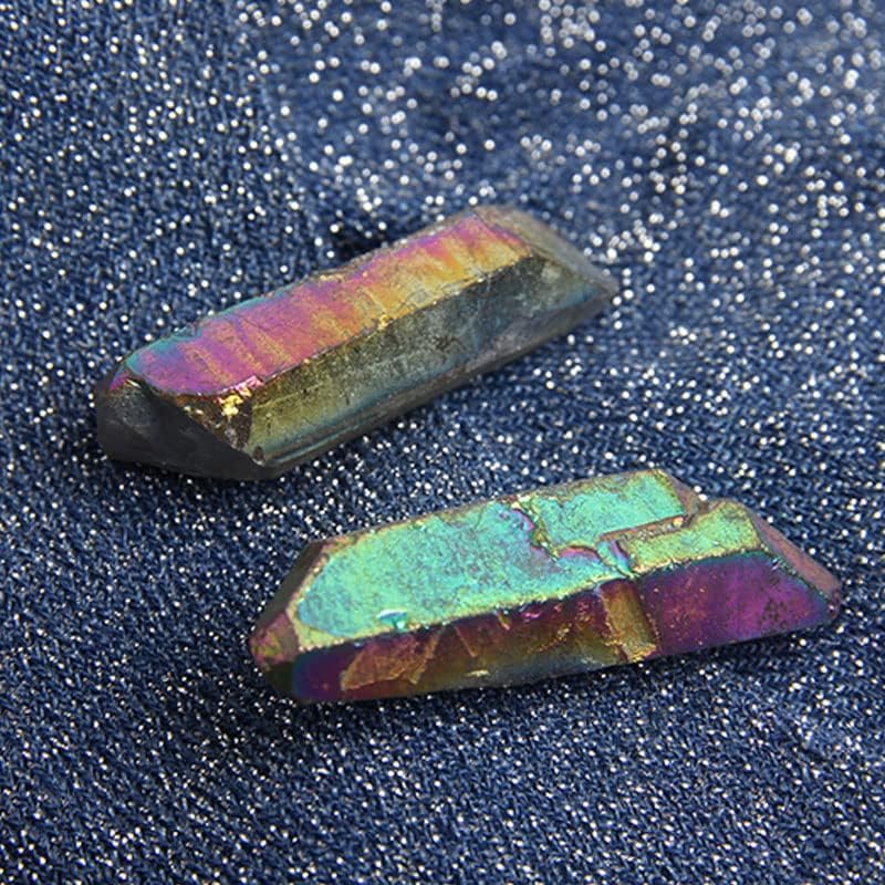 ACXICO 1pcs Titanium Rainbow Aura Lemurian Kvarc CRYSTAL TOČKA CELENIRANJE 50G