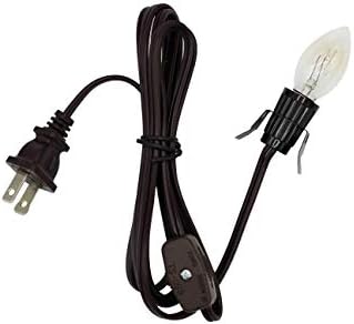 Creative Hobiji Clip-in lampa kabl i 7W sijalica za sol lampe, Božić sela, bundeve & više-6 stopala sa On / Off prekidač