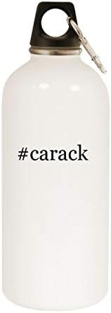 Molandra proizvodi carack - 20oz hashtag boca od nehrđajućeg čelika bijele vode s karabinom, bijelom bojom