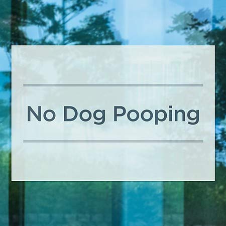 CGsignLab | Nema pasa Pooping -Basic Teal prozor Cling | 36 x24