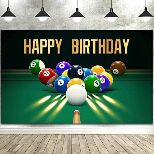 Sretan rođendan pozadina FHZON 5x3ft Snooker takmičenje početak zabave igra fotografija pozadina tema Party Fiesta Banner Table Decor