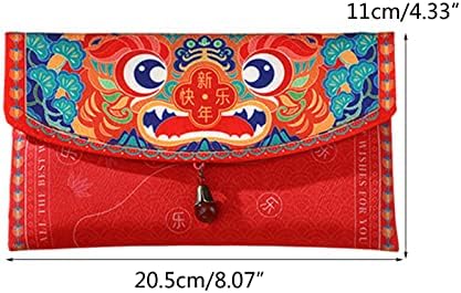 Tehnička kineska crvena koverta Nova Godina sretni džep za novac godina tigrastih poklona torbica crvene koverte 2022
