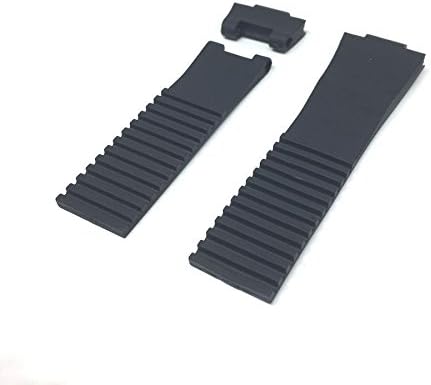 25/20 mm crni silikonski gumeni diver sa stražnjim rukom