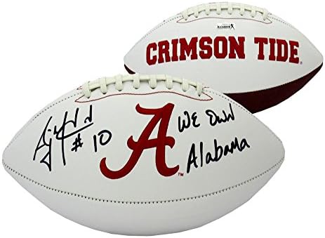 AJ McCarron potpisao Alabama Crimson Tide vezeni NCAA Logo nogomet sa we Own Alabama natpis - Autogramed College Footballs