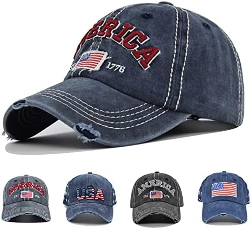 Američka zastava šeširi Patriotsko vintage Podesivi bejzbol kamiondžija za muškarce za žene
