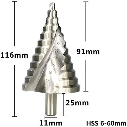 Otvor za obradu drveta Otvarač otvora HSS okruglica SHANK STEP bušilica za bušenje bitne bitne bitne bitne 1pc 6-60mm spiralna utor