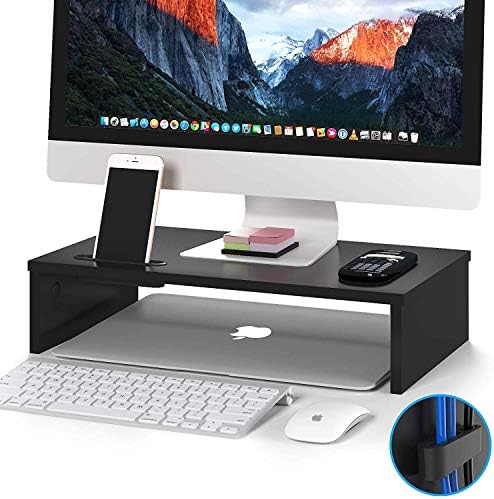 Monitor Riser sa podesivom dužinom i uglom desktop postoljem 3 Organizator za skladištenje polica za iMac,štampač, Notebook, Xbox