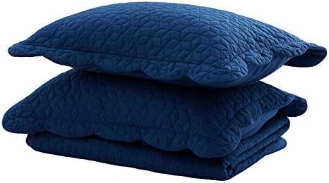 NexHome prekrivači Twin Veličina ruffles Lagane preseljene prekrivači mekani mikrofiber Reverzibilni prekrivač krevet tamno plavi