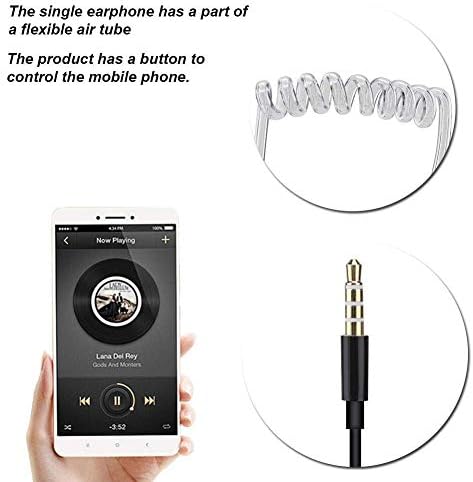 Yoidesu Universal 3,5 mm Jack Acoustic Hollow Air Tube Earbud slušalice sa mikrofonom, anti-zračenje u evo ušiju, mirobran, ožičeni