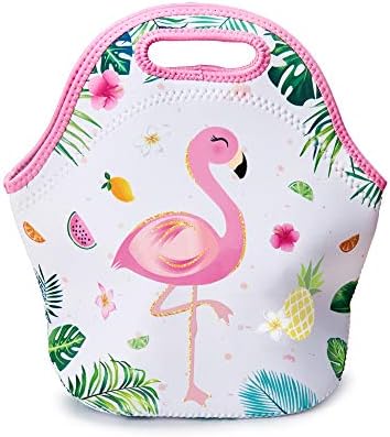 Wernnsai Flamingo torba za ručak - neoprenski izolovana hladnjača torbica za ručak torbica Tropski ananas uzorak Vanjska torba za