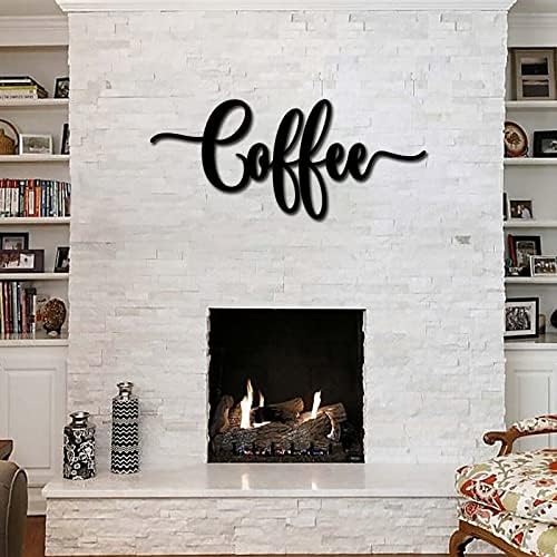 Znak kafe, metalni izrez - Zidni zid - 3D reč Art Dom akcentni dekor, kava Metalna zidna ploča, viseći znak za kućnu kuću za kavu
