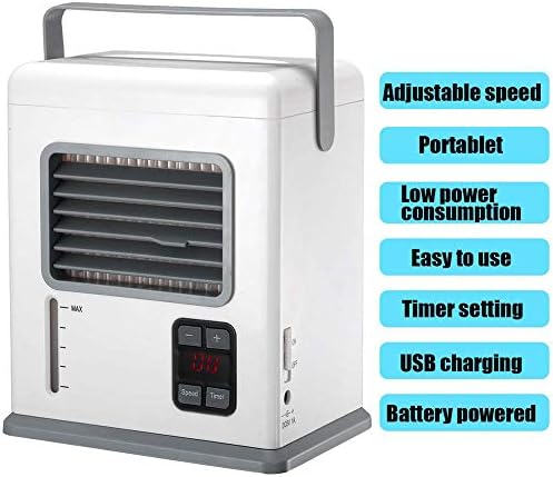 Prijenosni Evaporativni vazdušni hladnjak, kompaktni tihi električni ventilator bez oštrice sa Led digitalnim ekranom&tajmer,podesiva