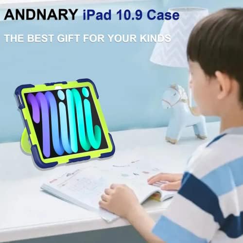 IPad 10. generacijski slučaj 2022. iPad 10,9 inča, iPad 10 Case Shootos Otporni robusni zaštitni iPad Dječji futrola sa okretnim postoljem