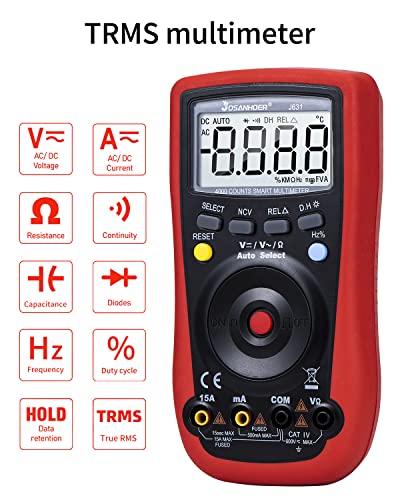 Josanhoer 4000 broji tester za ispitivanje napona digitalni multimetar, AC / DC napon, AC / DC struja, otpornost, kontinuitet test,