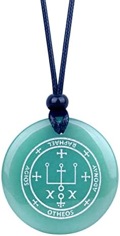 Archangel Raphael Privjesak - zaštitna ogrlica - čudesna medalja za muškarce i žene - prave drago kamenje - duhovni energetski amulet
