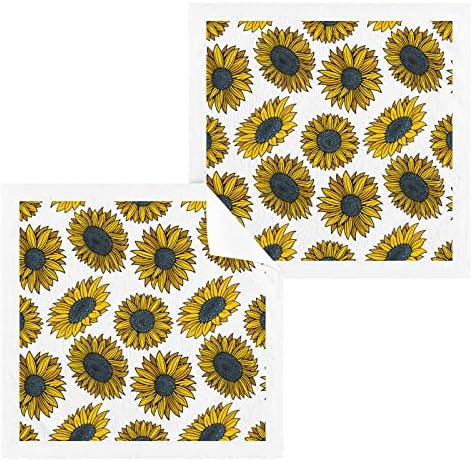 Kigai Sunflowers pamučne pereve 6 pakovanja, visoko upijajući i mekani fingertip ručnici