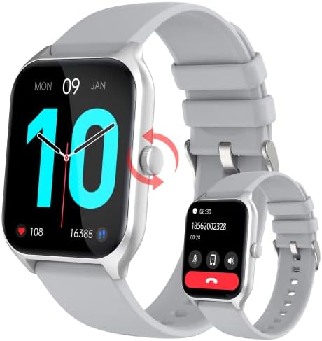 YPaddbu Smart Watch za žene Muškarci, 1,96 SmartWatch Full Touch ScretWatch za Android & IOS telefone, fitness pametni sat s srčanim