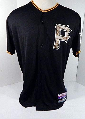 2014 Pittsburgh Pirates Blank Igra izdana Black Jersey Camo 50 640 - Igra Polovni MLB dresovi