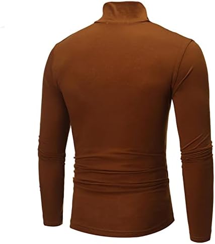 Muška zima Thermal mock Turtleneck Pulover casual mekani udobni majica s dugim rukavima Osnovni dizajnirani Baseluers vrhovi