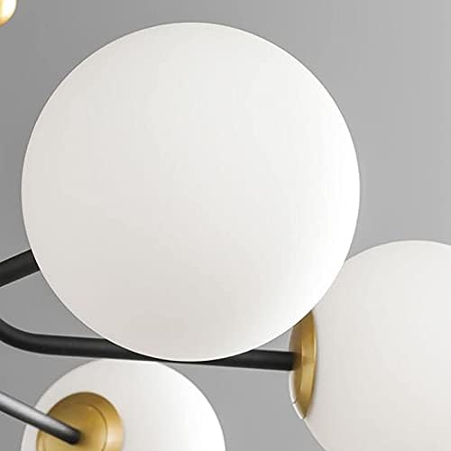Ataay lusteri, moderno industrijsko plafonsko svjetlo, E27 Podesivi metalni luster za osvjetljenje, globus staklena svjetiljka stropna