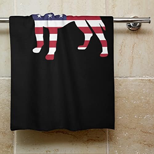 Patriotska pitbull Američka zastava ručnici za ručnike za pranje lica i karoserije Tkanine meke krpe sa slatkim tiskanim za kupatilo