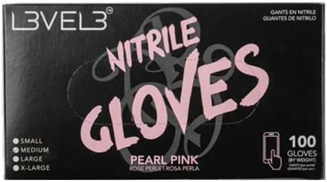 Roze nitrilne rukavice za jednokratnu upotrebu bez lateksa. Profesionalne potrepštine za Estetičare, elegantna biserno ružičasta kutija od 100 komada.