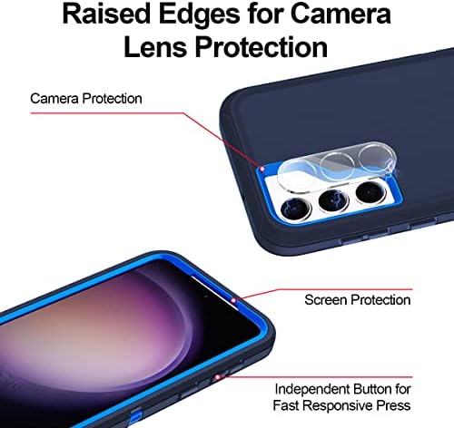 I-Honvan za Samsung Galaxy S23 Plus CASE, S23 Plus Case 6,6 inča sa 2 pakovanjem zaštitnika zaslona + 2 pakovanja zaštitnika za zaštitu