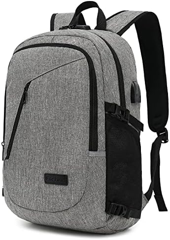 Sanluns backpack za putovanja, 17.3 u poslovnoj školskoj torbi za muškarce Žene sa USB punjenjem porta i brava, pokloni za tinejdžer,