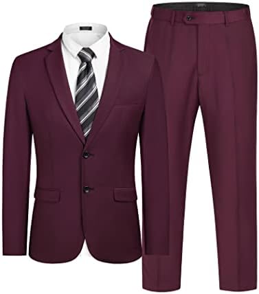 COOFANDY Muška 2 komada odijela Classic Fit 2 Button Dress odijela Tuxedo Sako Sako za vjenčanje poslovne večere Prom