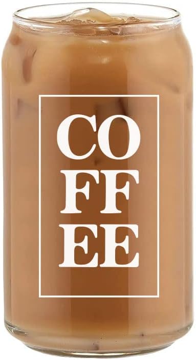 Prilagođena tipografija kafe dizajn kafa može staklo hladno piće staklo