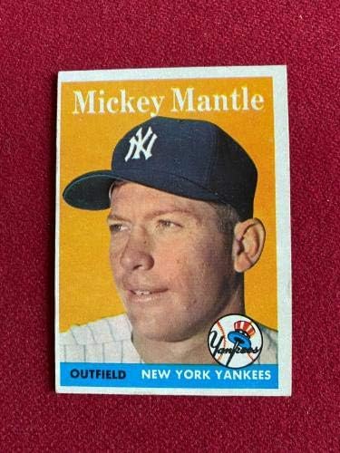 1958., Mickey Mantle, TOPPS Bejzbol kartica Scarca / Vintage - Bejzbol kartice u ploči