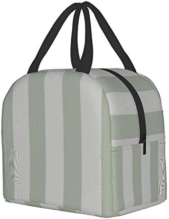 Lycomify torba za ručak za višekratnu upotrebu,zelene trake sa žalfijom izolovana hladnjača kutija za ručak torbe za ručak Luch kontejner
