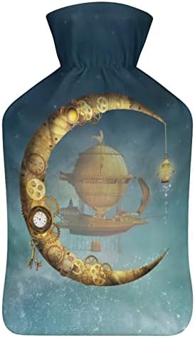 Steampunk Gold Moon i posuda flaše za toplu vodu gumena vreća za toplu vodu sa slatkim poklopcem za grčeve u periodu protiv bolova