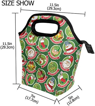 Vipsk Božićna ikona torba za ručak tote torba vodootporna tote Cooler topla torbica za školski radni Ured za izlet na otvorenom