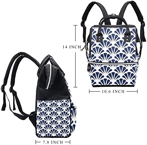 Kineski plavi i bijeli porculan uzorak ruksak ruksak za bebe pelene promjene torbe s više funkcija Veliki kapacitet putnička torba