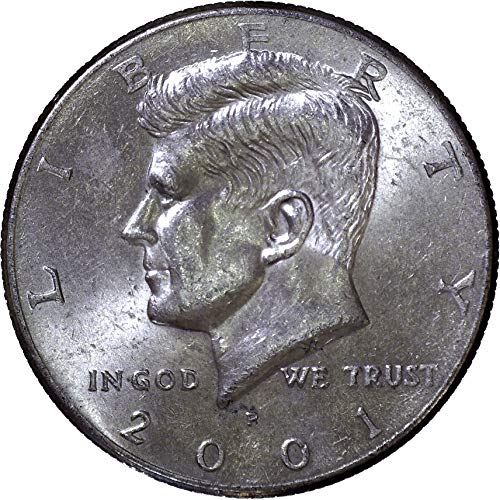 2001 P Kennedy Polu dolar 50C o necrtenom