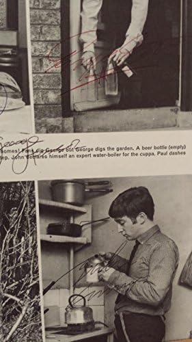 Uramljena stranica časopisa Beatles Band Autograph Magazine sa certifikatom o autentičnosti