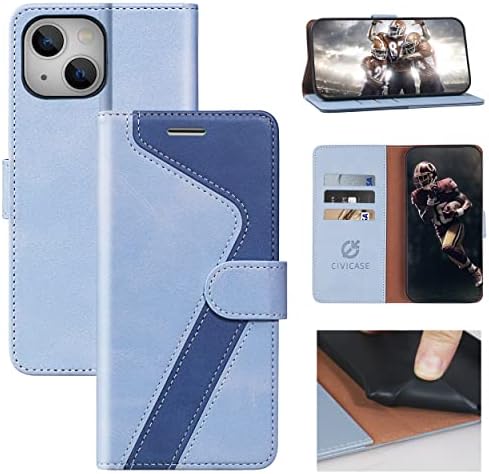 CIVICASE za iPhone 14 novčanik slučaj, Premium kožna Flip slučaj [RFID Blocking] držač kreditne kartice Folio Magnetic Stand TPU Shockproof