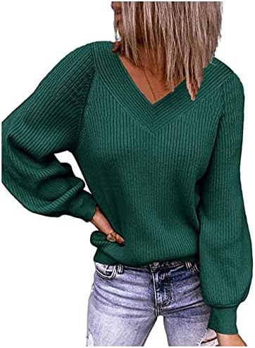 Fragarn 2022 Novi pleteni džemper, ženski V-izrez Tunic Top dugih rukava Pulover Ležerne prilike Tvrtke The Majice Pulover vrhove