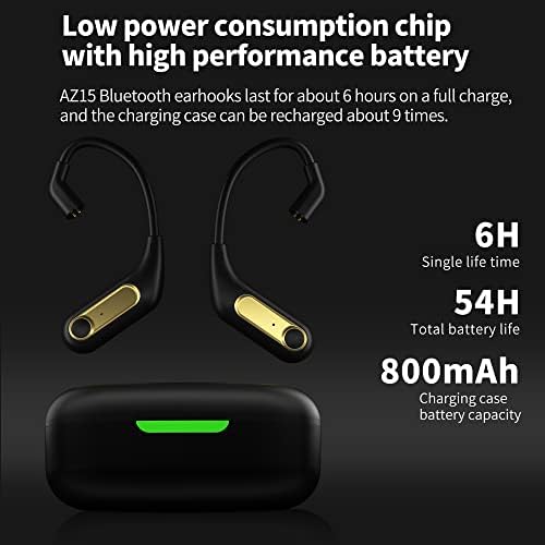 Erjigo Bluetooth adapter 0,75 mm pinovi 0,78 pinsi uši, KZ AZ15 HiFi TWS True Bežični IEM slušalice zamena mikrofona kabela kabela