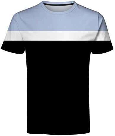 Majice za majice kratkih rukava XXBR muške s kratkim rukavima, ljetni blok u boji Patchwork Sports Tee vrhovi atletske vježbe Slim