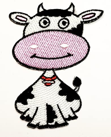 Kleenplus 2kom. Slatka krava farmi životinja stočni crtani film šije željezo na zakrpu vezene aplikacije zanat ručno rađena odjeća