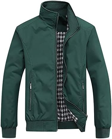 ADSDQ Muška jakna za bomber patent patentne casual jesen zimske jakne i kaputi odjeća sa džepom za muškarce