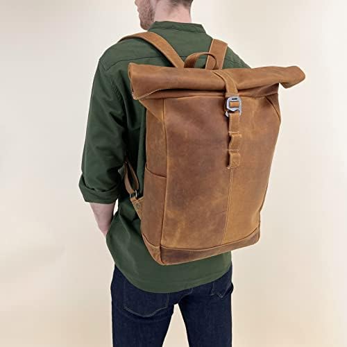 Gusti ruksak od kože-bendik rolltop messenger torba ruksak kožni ruksak vintage grad ruksak na otvorenom backpad laptop torba UNI