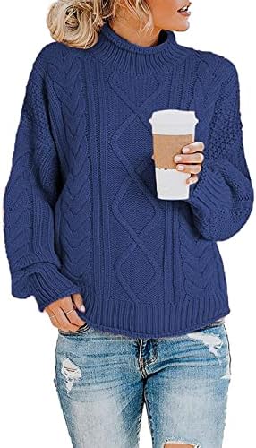 Fragarn labavi džemperi za žene, ženski casual dugih rukava kornjača pletena džemper zimski dugi rukav džemper dugih rukava