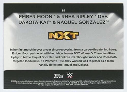 2021 FAMPS WWE Ženska divizija Rainbow folija 81 Ember Moon & Rhea Ripley Wrestling Trgovačka kartica