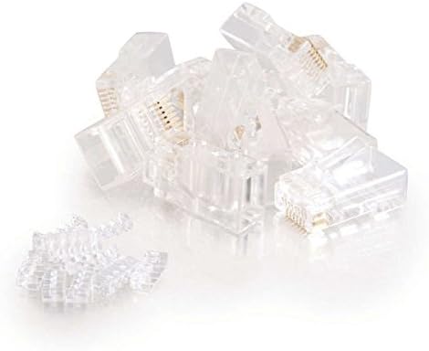 C2G 27575 RJ45 CAT5E Modularni utikač za okrugli čvrsti / nasuki kablovski mulitpack Clear